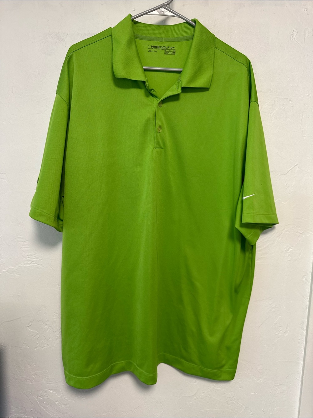 Nike Men's Lime Green Polo Shirt